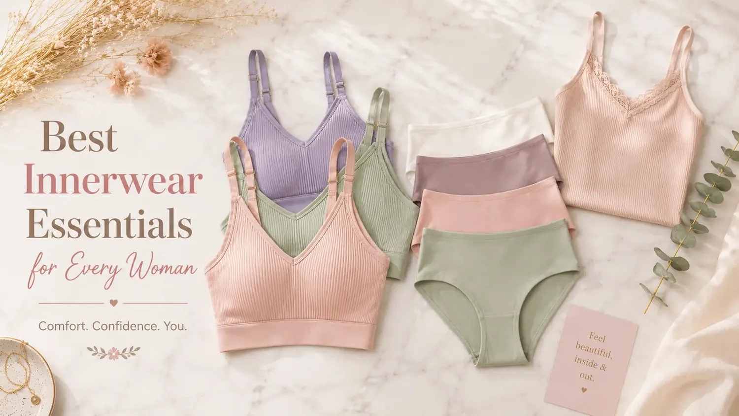 A selection of seamless underwear being held in a hand for choosing daily garments.